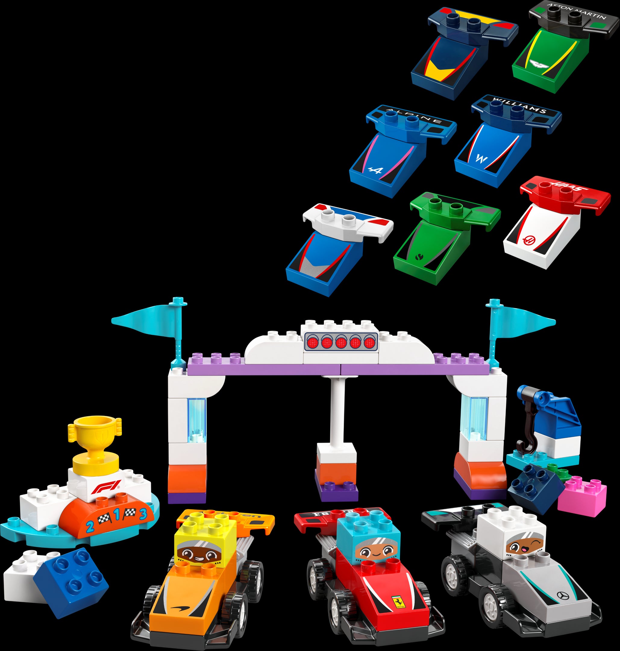 LEGO DUPLO® Town F1 Team Race Cars & Drivers