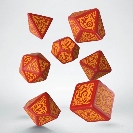 Dragon Slayer Red & Orange Dice Set კამათელი