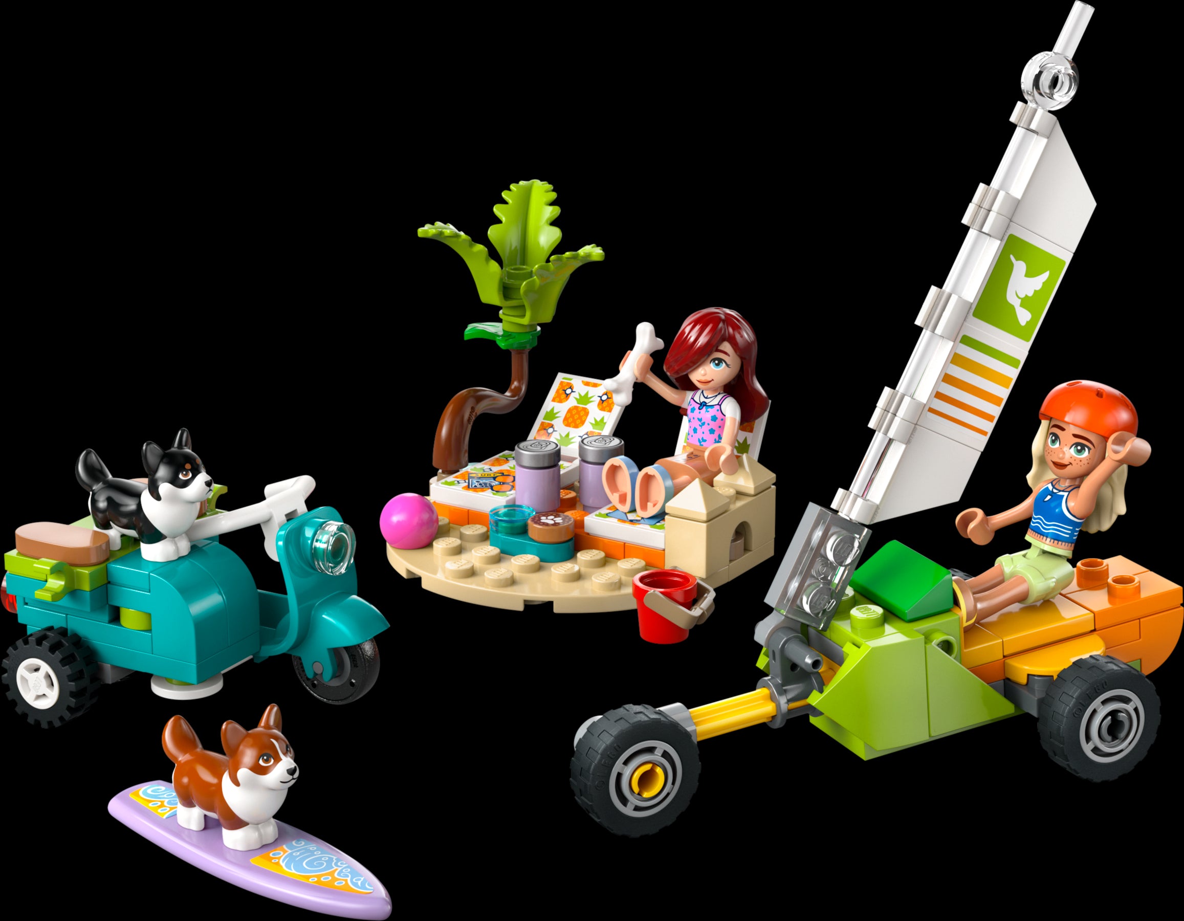 LEGO FRIENDS Surfing Dogs and Scooter Adventure