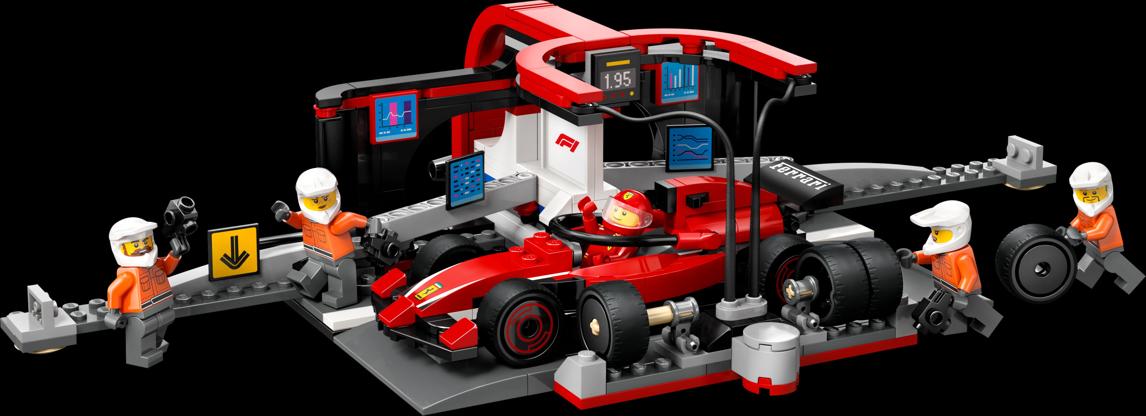 LEGO CITY F1 Pit Stop & Pit Crew with Ferrari Car Set