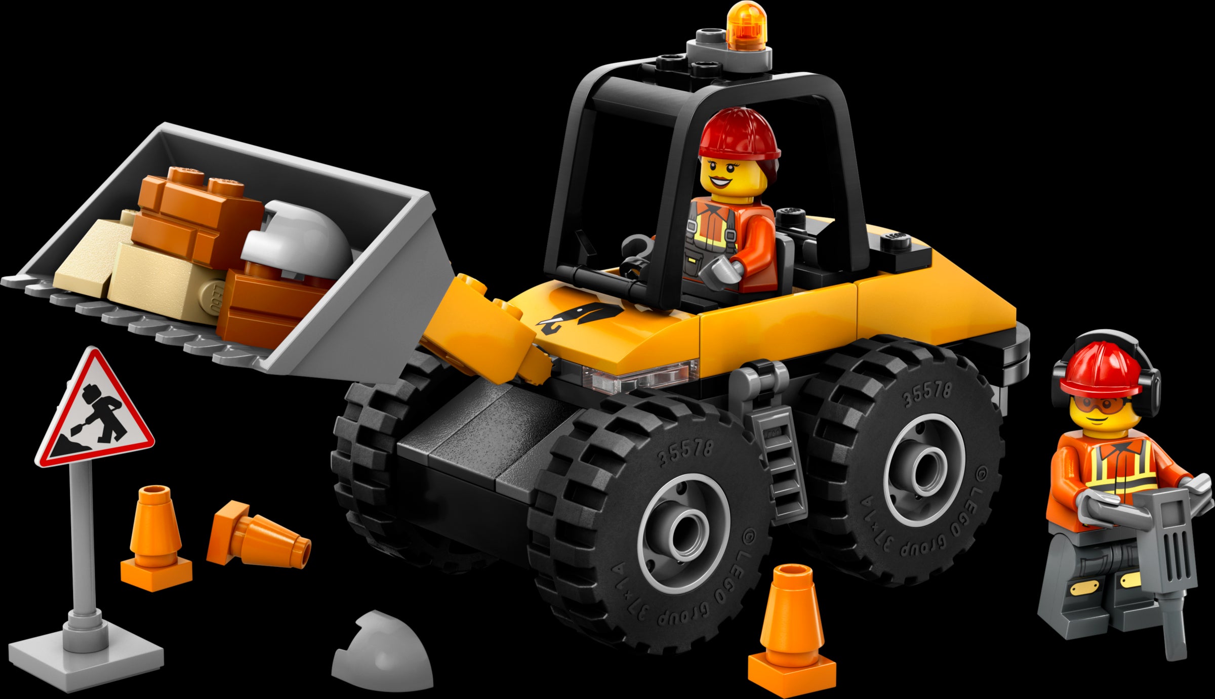 LEGO CITY Yellow Construction Wheel Loader