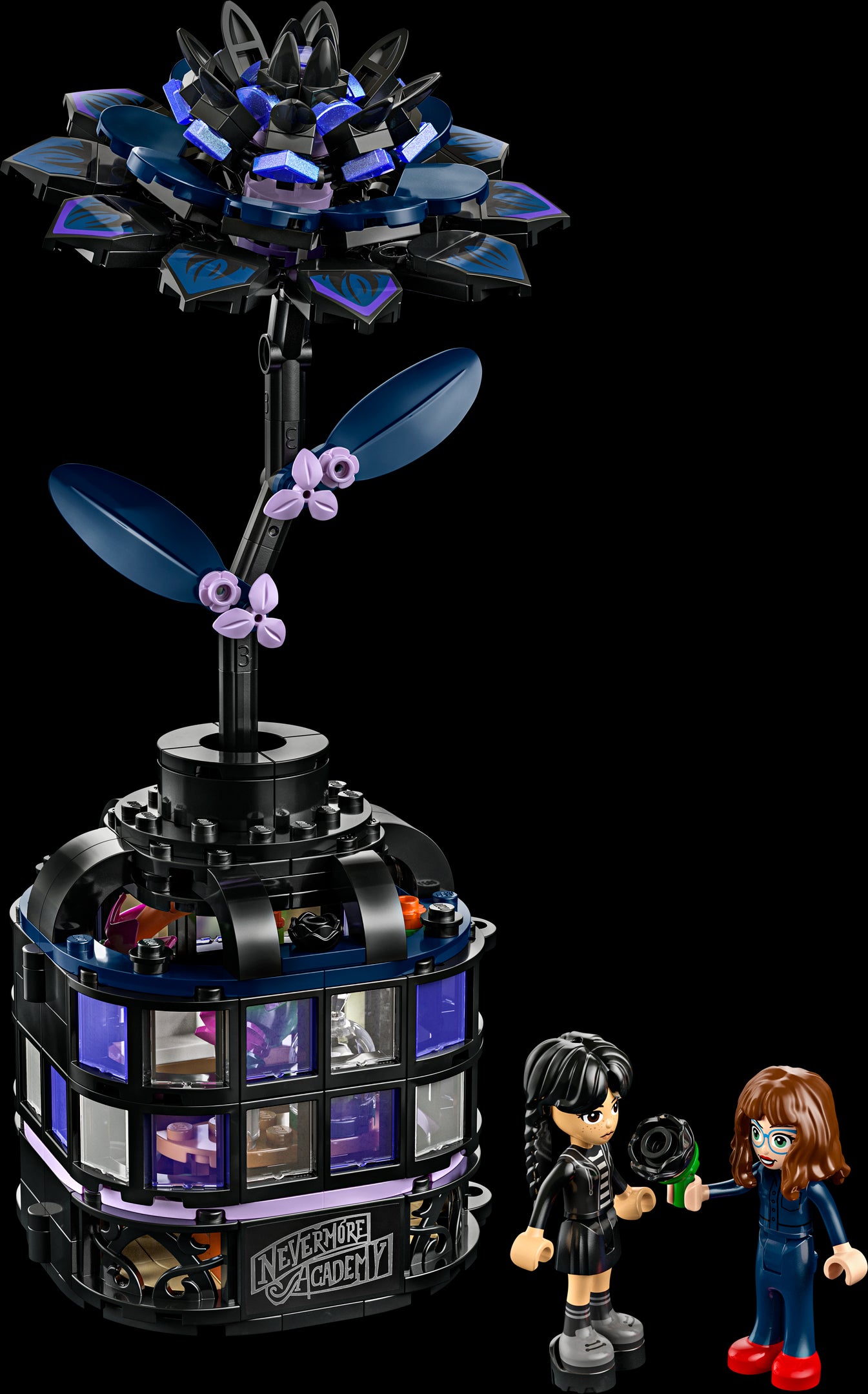 LEGO WEDNESDAY SET Black Dahlia Flower