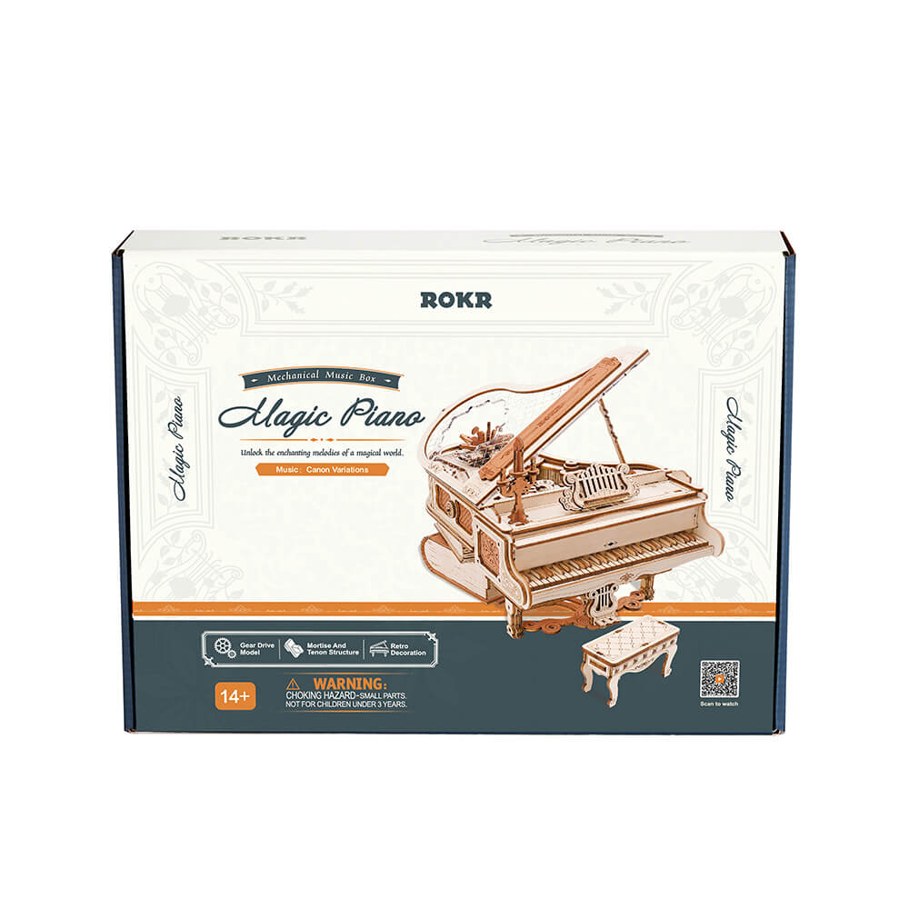 ROKR Magic Piano Mechanical Music Box 3D Wooden Puzzle