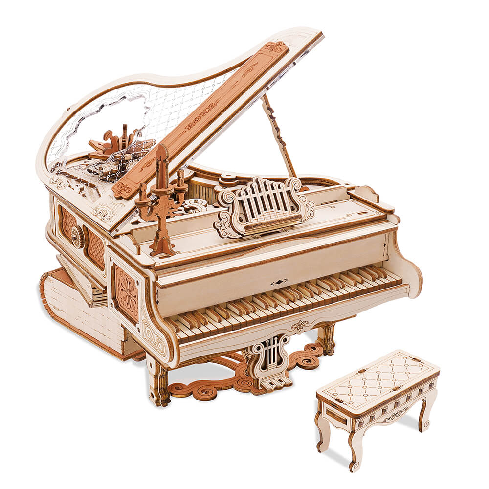 ROKR Magic Piano Mechanical Music Box 3D Wooden Puzzle