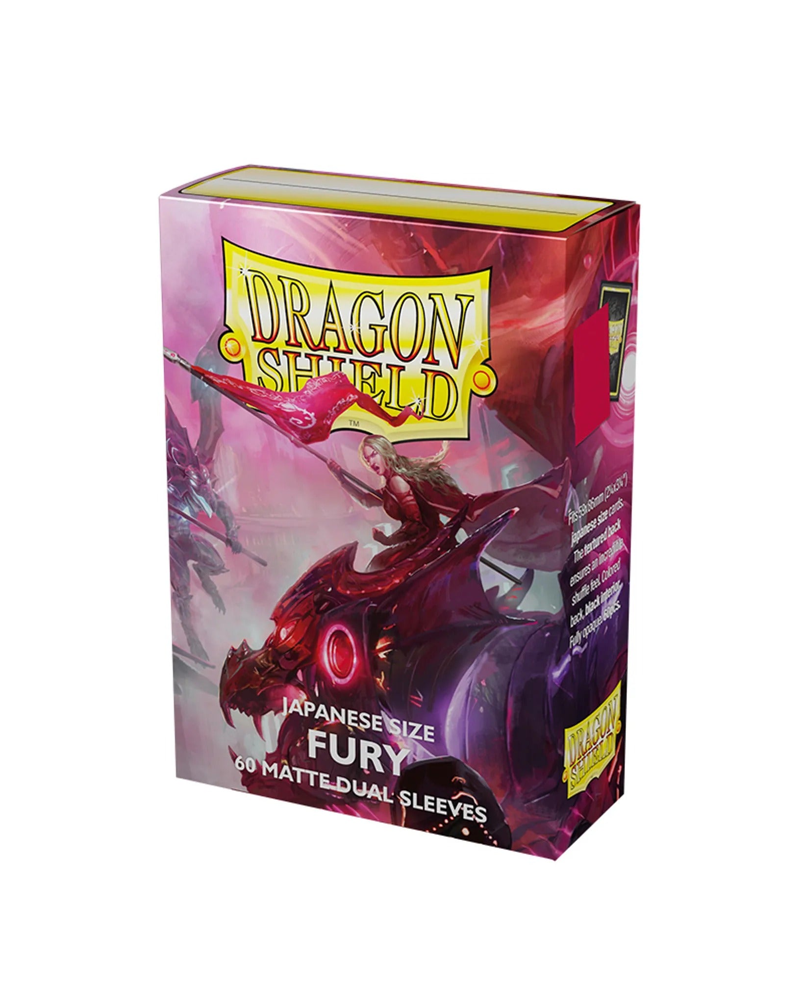 Dragon Shield Japanese size Dual Matte Sleeves - Fury 'Alaria, Commonwealth Champion' (60 Sleeves)