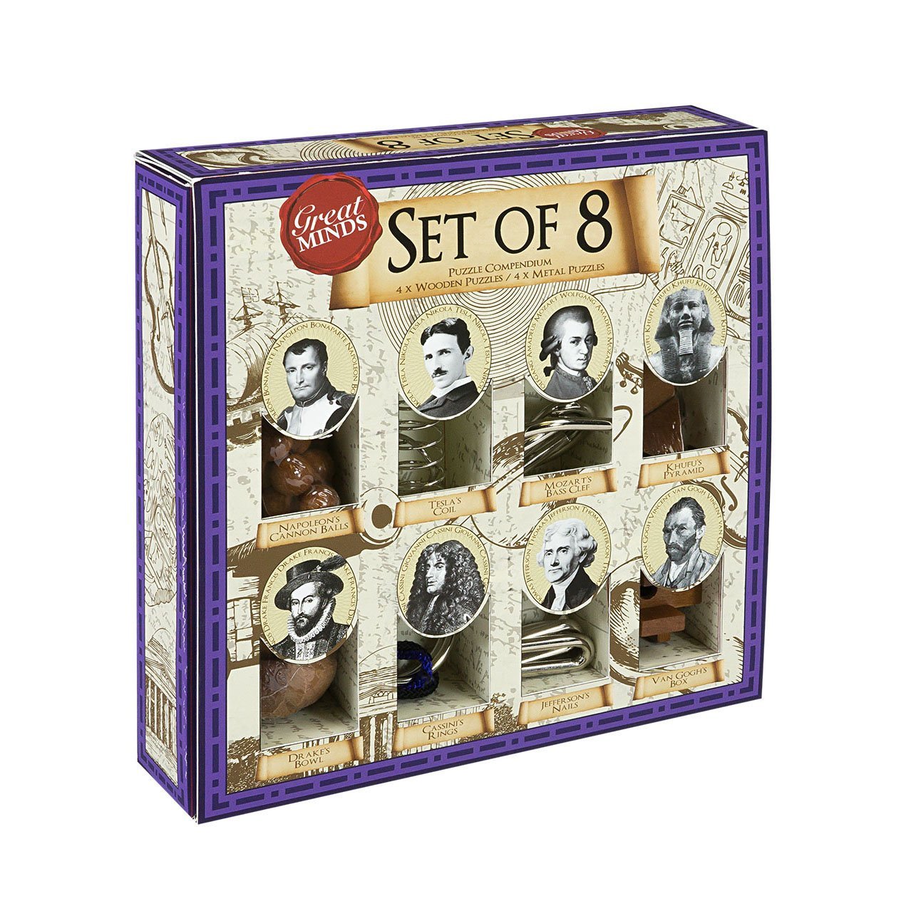 გრეიტ მაინდს. 8 თავსატეხის კომპლექტი (Great Minds Set of 8 Puzzle) თავსატეხი