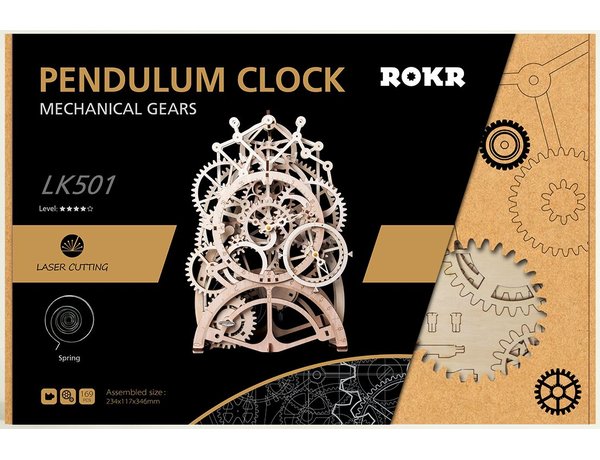 ROKR Pendulum Clock 3D Wooden Puzzle LK501