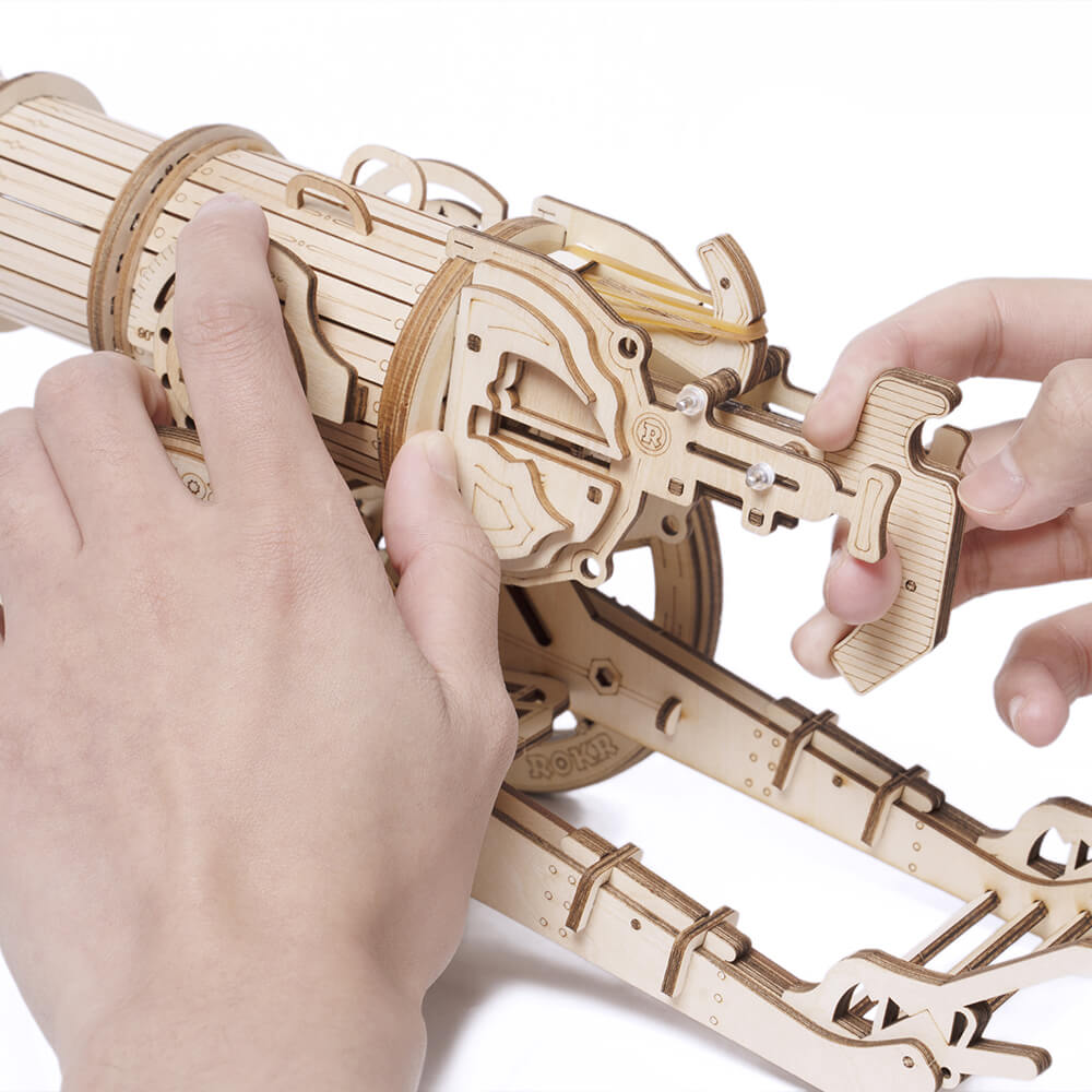 ROKR 3D Wooden Puzzle Wheeled Siege Artillery KW801
