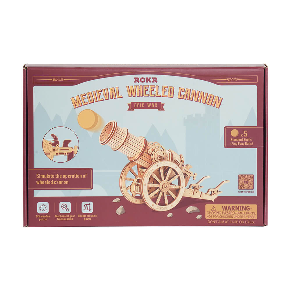 ROKR 3D Wooden Puzzle Wheeled Siege Artillery KW801