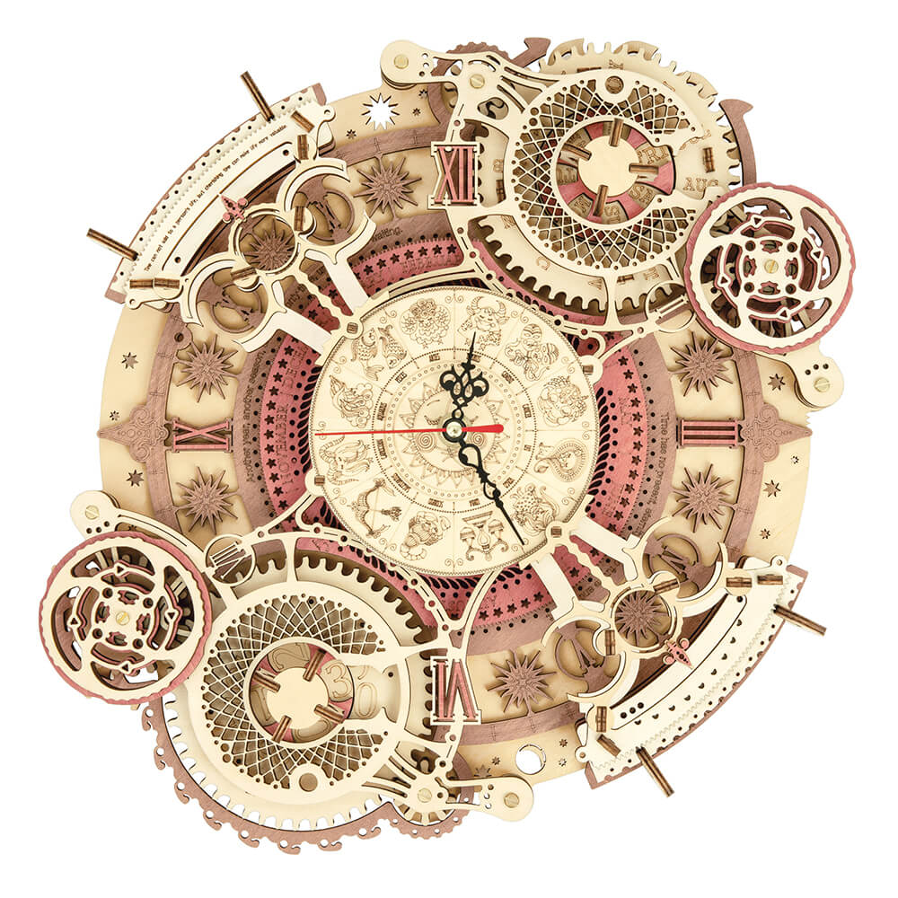 ROKR Zodiac Wall Clock Mechanical Time Art Engine LC601