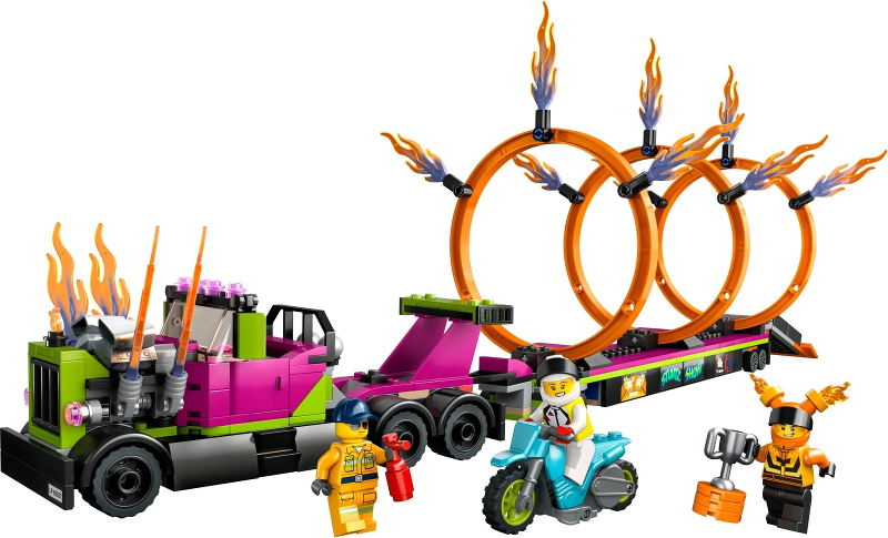 LEGO CITY Stunt Truck & Ring of Fire Challenge