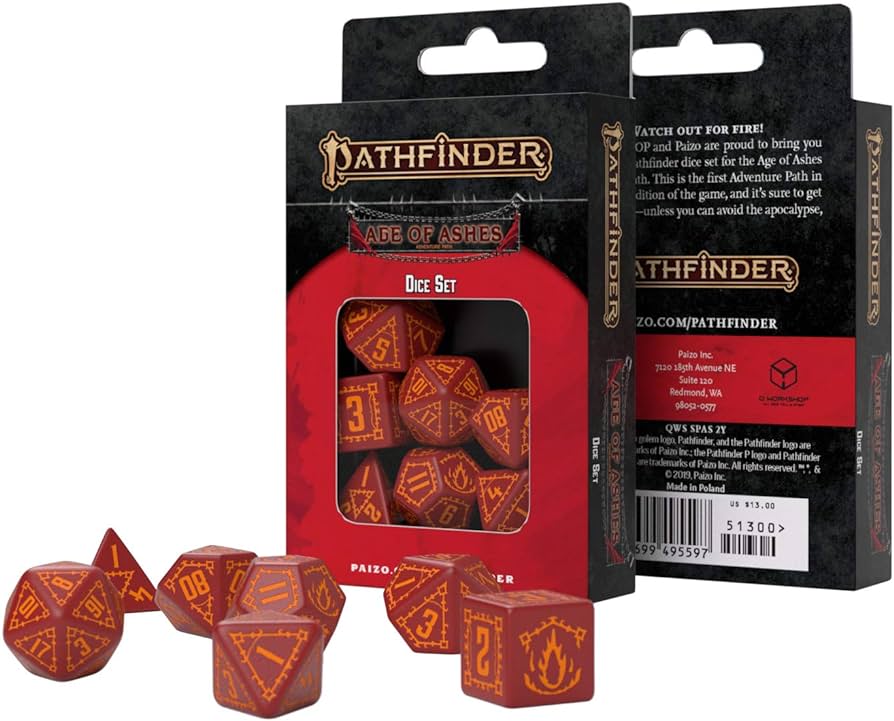Pathfinder Age of Ashes Dice Set (7) კამათელი