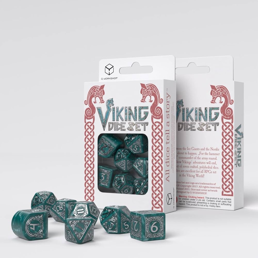 Viking Modern Dice Set (7): Mjolnir კამათელი
