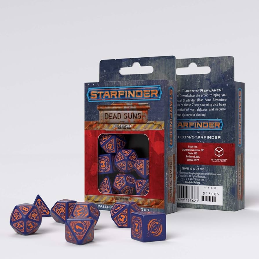 Starfinder Dead Suns Dice Set (7) კამათელი
