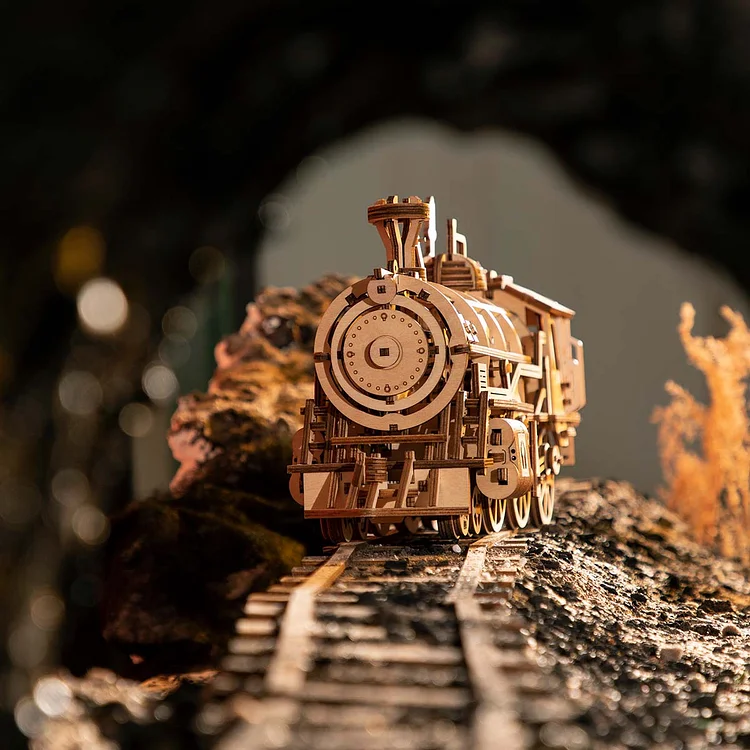 ROKR Locomotive Mechanical Gears 3D Wooden Puzzle