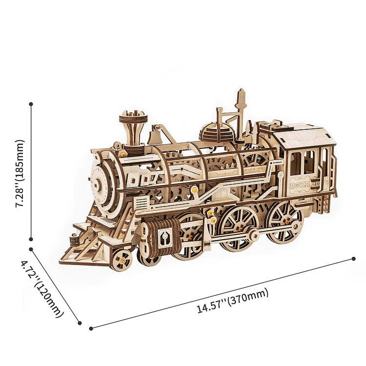 ROKR Locomotive Mechanical Gears 3D Wooden Puzzle