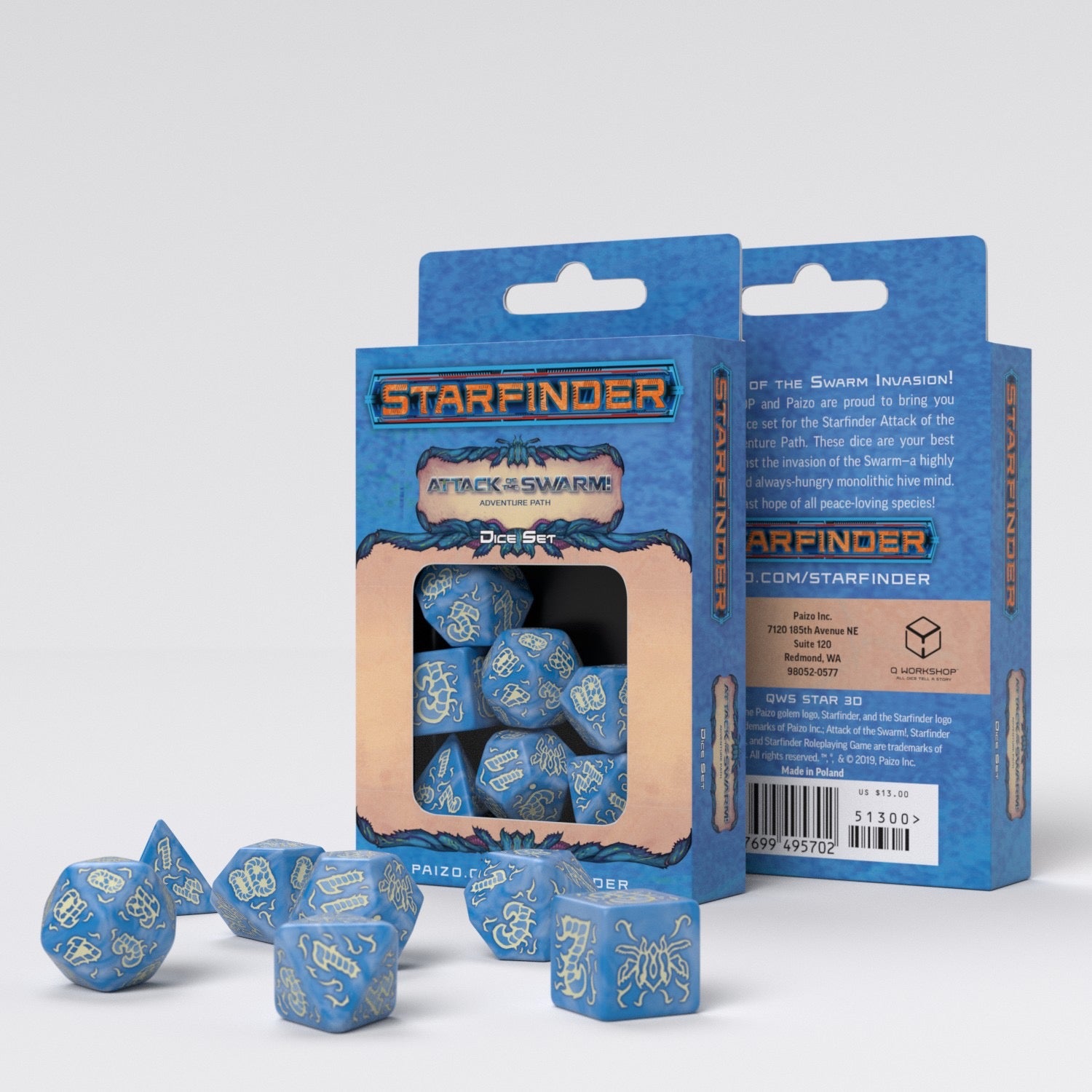 Starfinder Attack of the Swarm! Dice Set (7) კამათელი