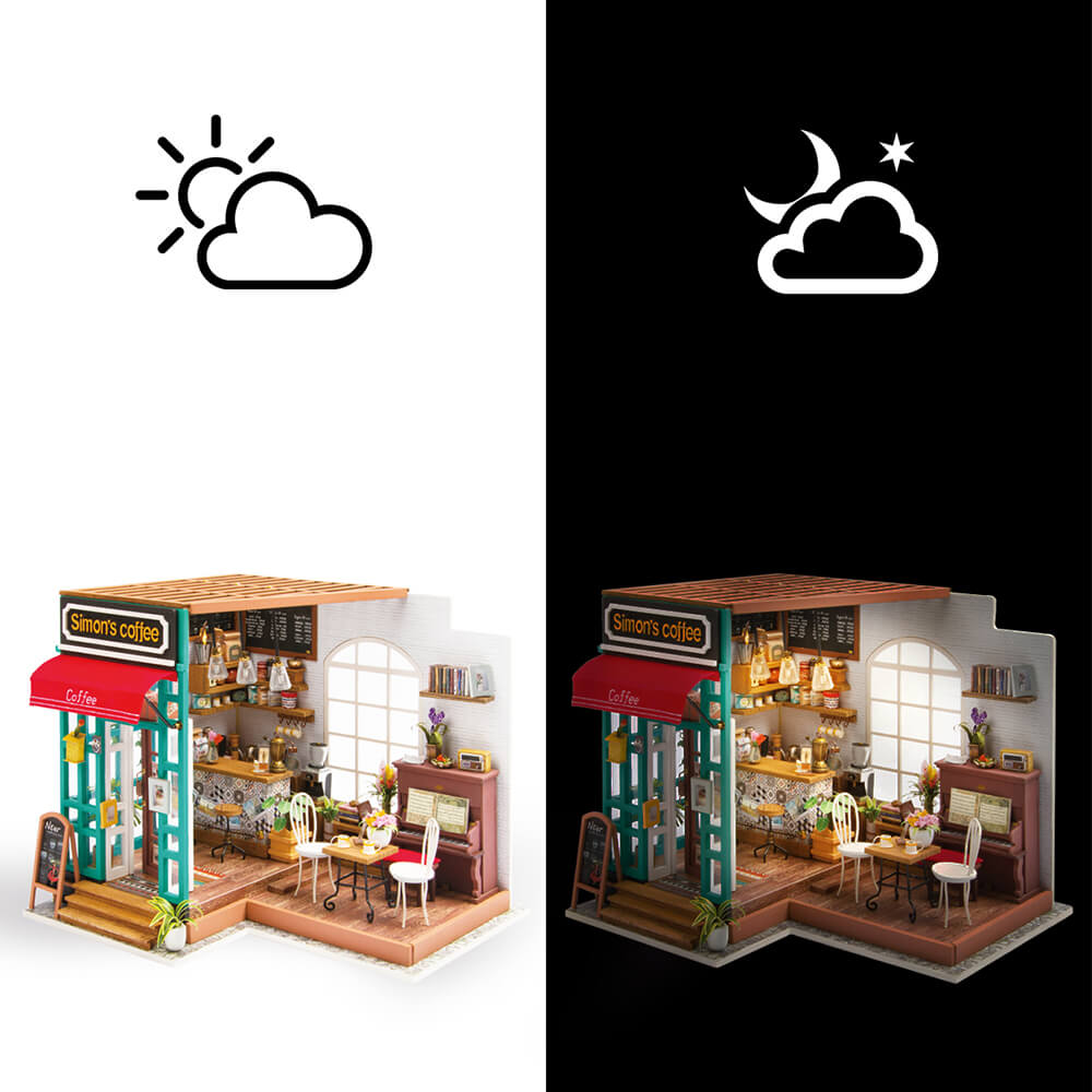 ROLIFE Simon's Coffee Shop DIY Miniature Dollhouse Kit