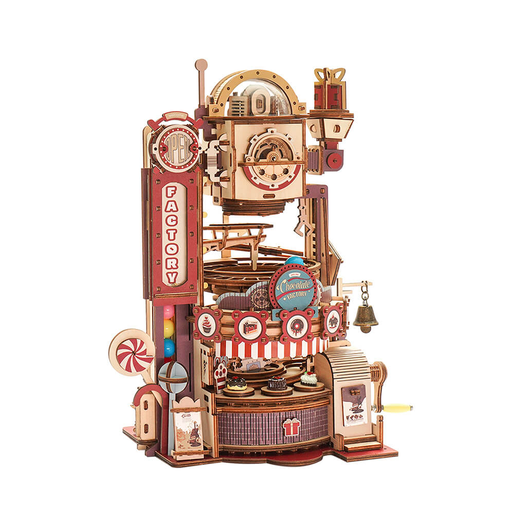 ROKR Chocolate Factory Marble Run 3D Wooden Puzzle