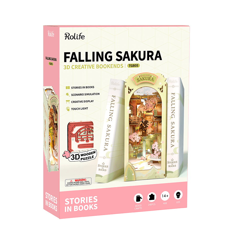 ROLIFE Falling Sakura DIY Book Nook Shelf Insert
