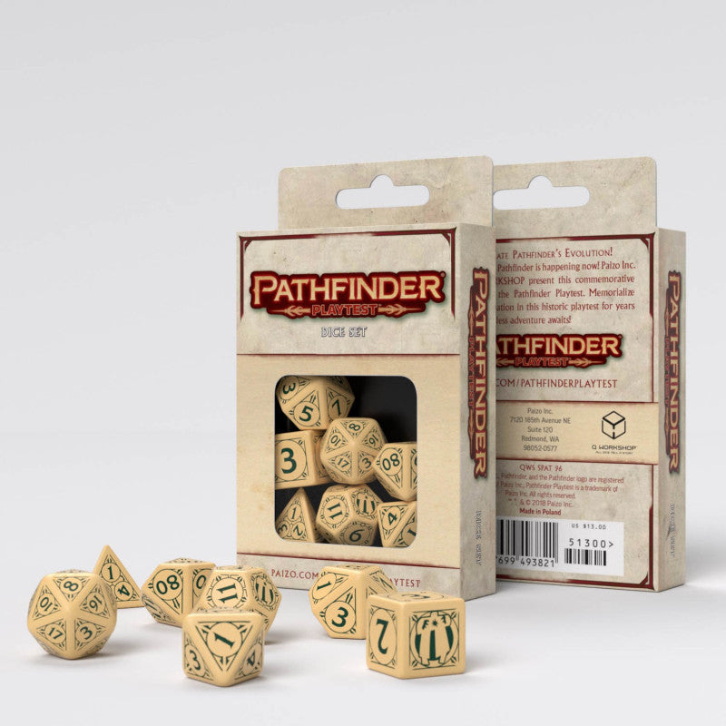 Pathfinder Playtest Dice set (7) კამათელი