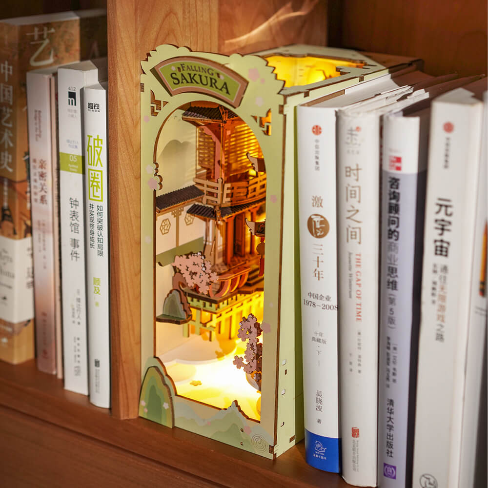 ROLIFE Falling Sakura DIY Book Nook Shelf Insert