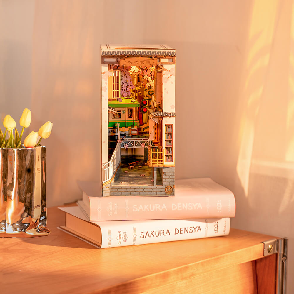 ROLIFE Sakura Densya DIY Book Nook Shelf Insert Kit