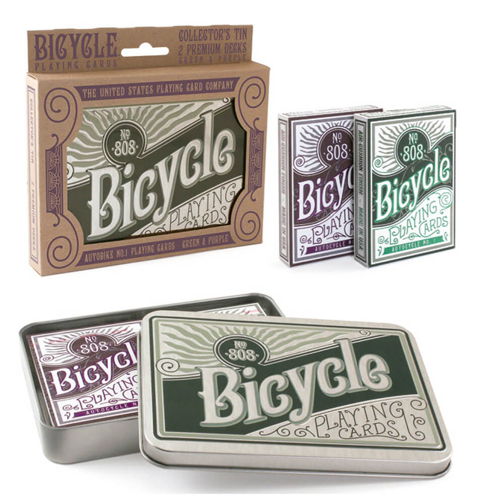 Bicycle Retro Tin Gift Set ბანქოს დასტა