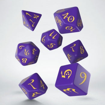 Classic RPG Purple & yellow Dice Set (7) კამათელი