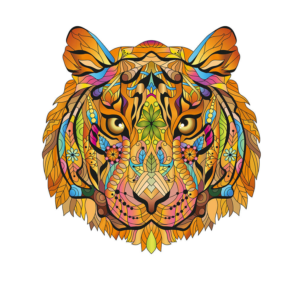 Rainbow Wooden Puzzle - Tiger ფაზლი