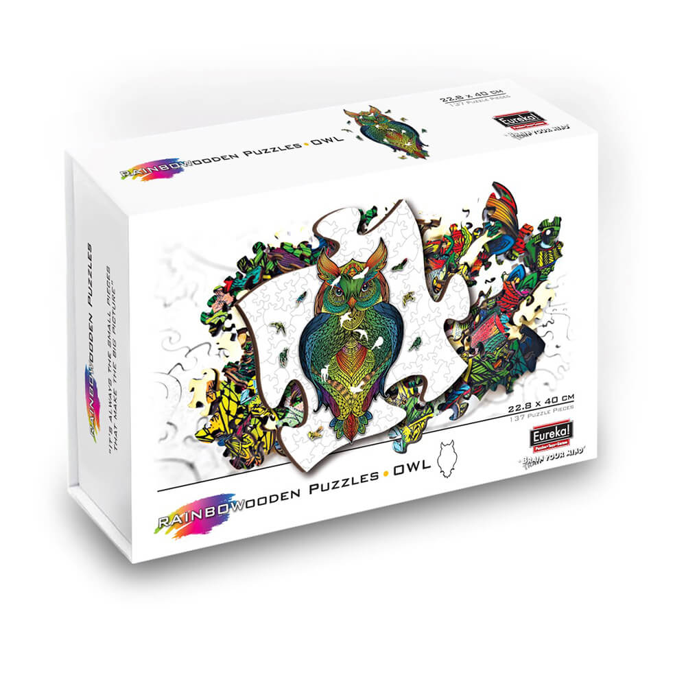 Rainbow Wooden Puzzle - Owl ფაზლი