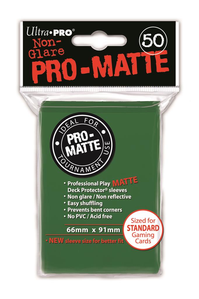 SLEEVES Pro-Matte Green (50 pieces) Card Sleeves