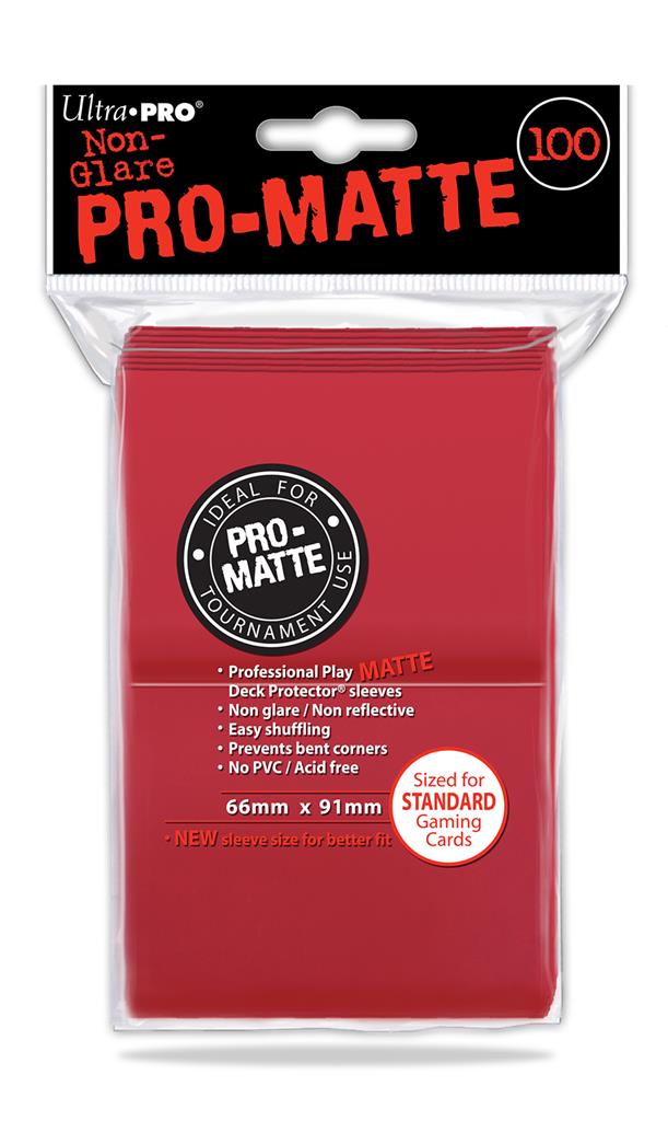 SLEEVES Pro-Matte Red (100 pieces) Card Sleeves