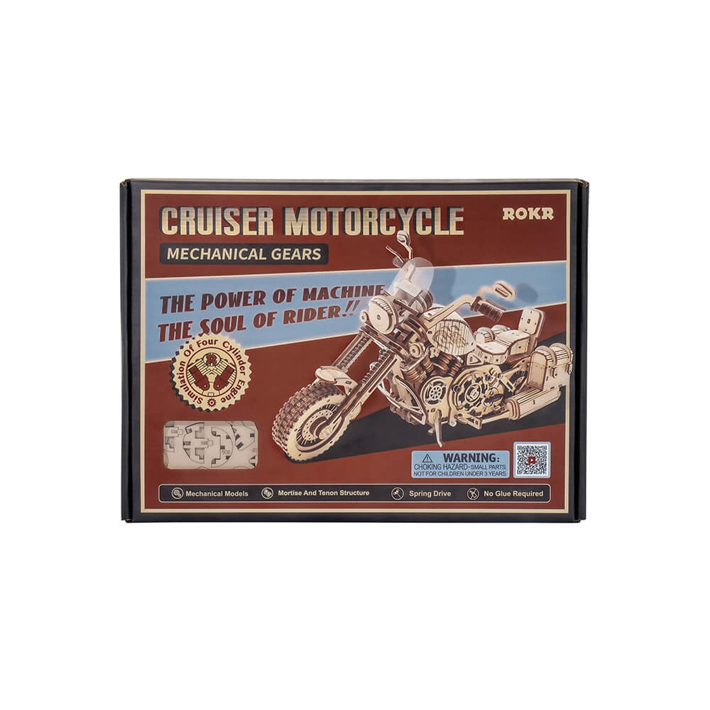 ROKR Cruiser Motorcycle 3D Wooden Puzzle LK504
