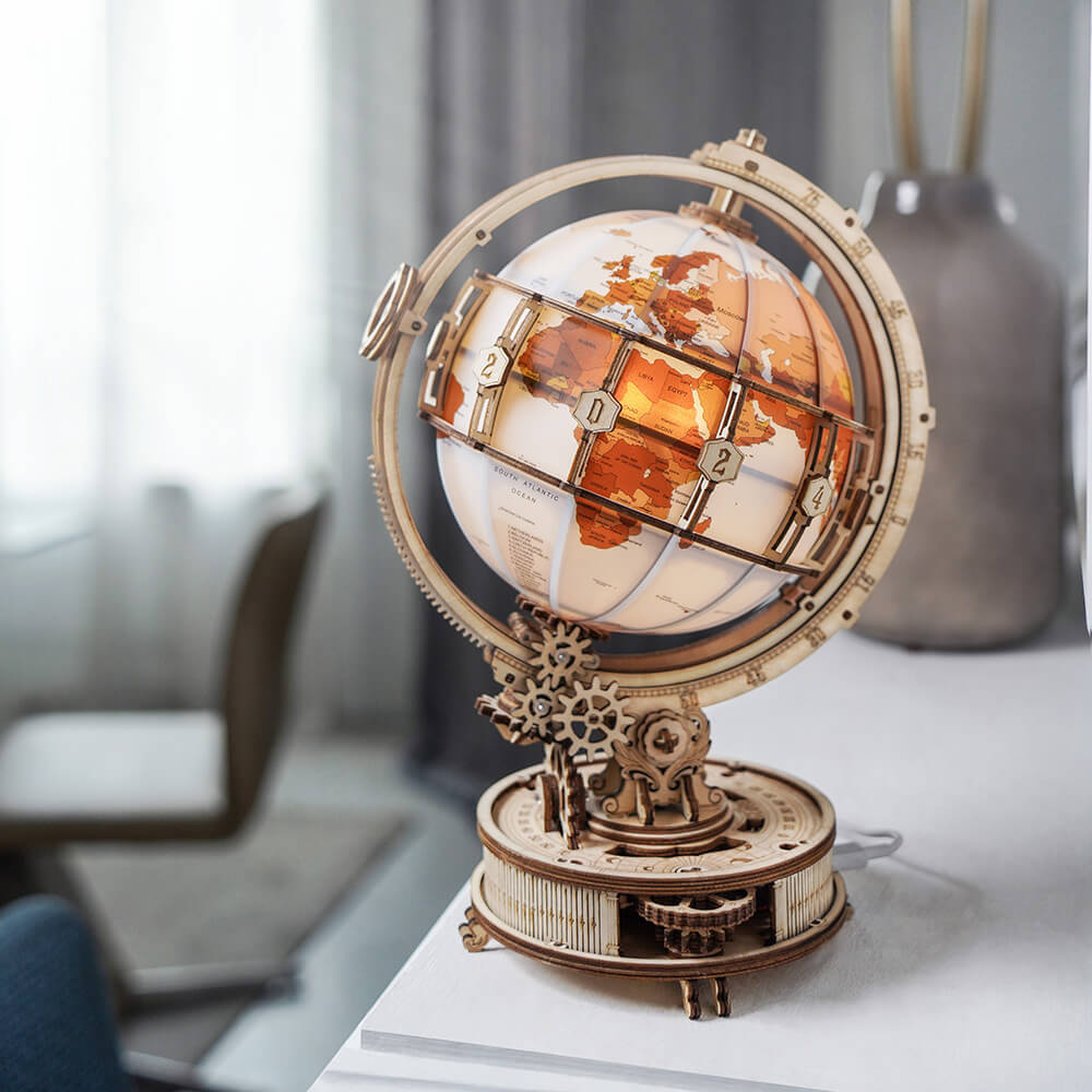 ROKR Luminous Globe 3D Wooden Puzzle ST003