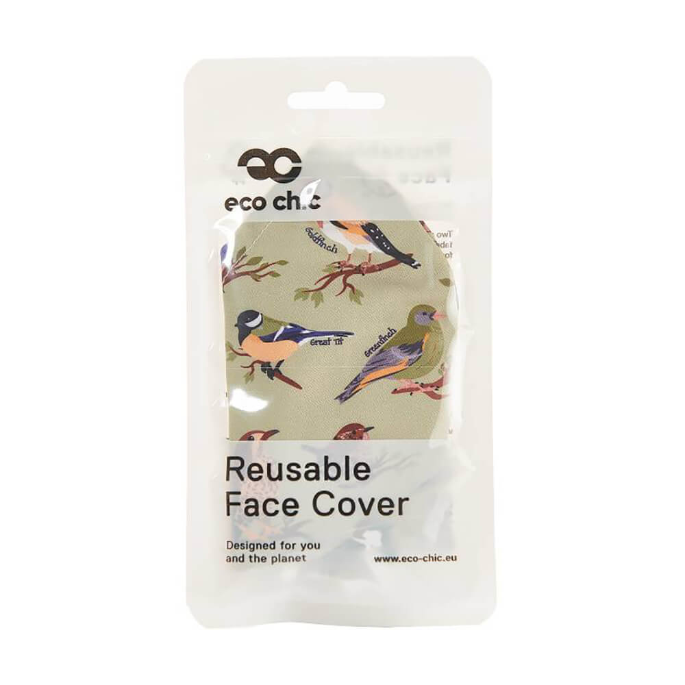 Green Wild Birds Face Cover - პირბადე