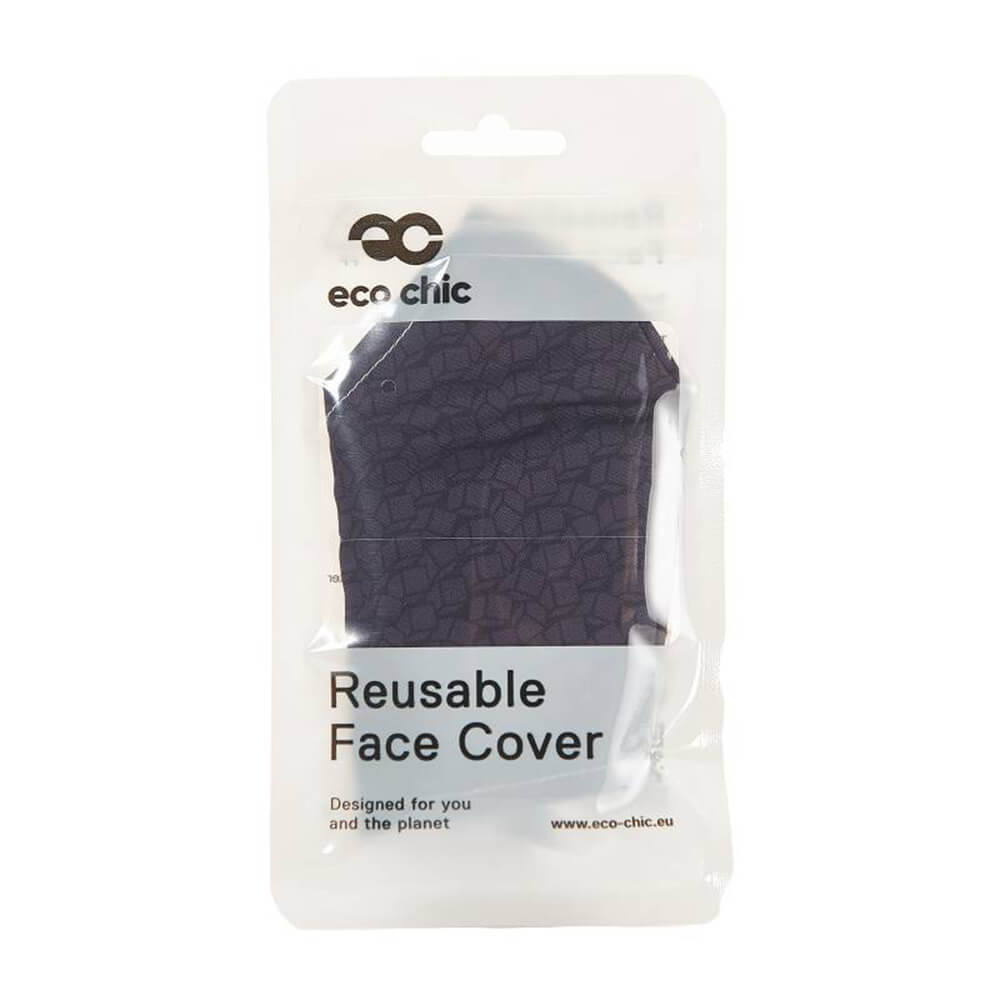 Black Disrupted Cubes Face Cover - პირბადე
