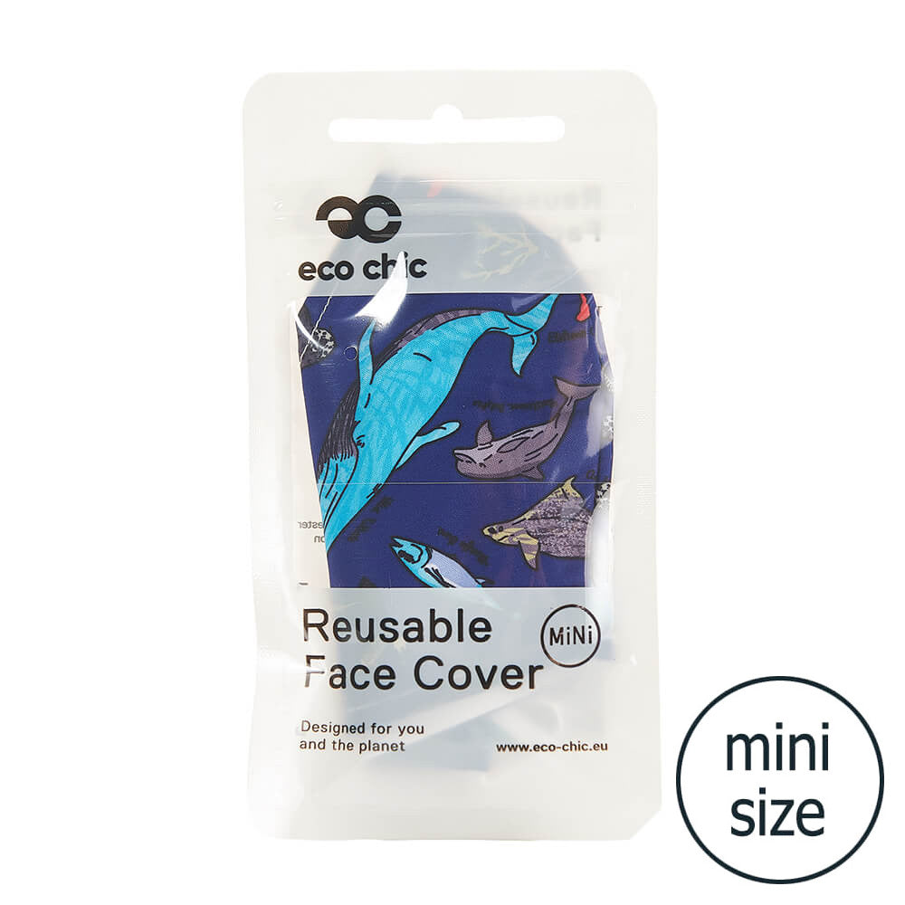 Blue Sea Creatures Face Cover Mini - საბავშვო პირბადე