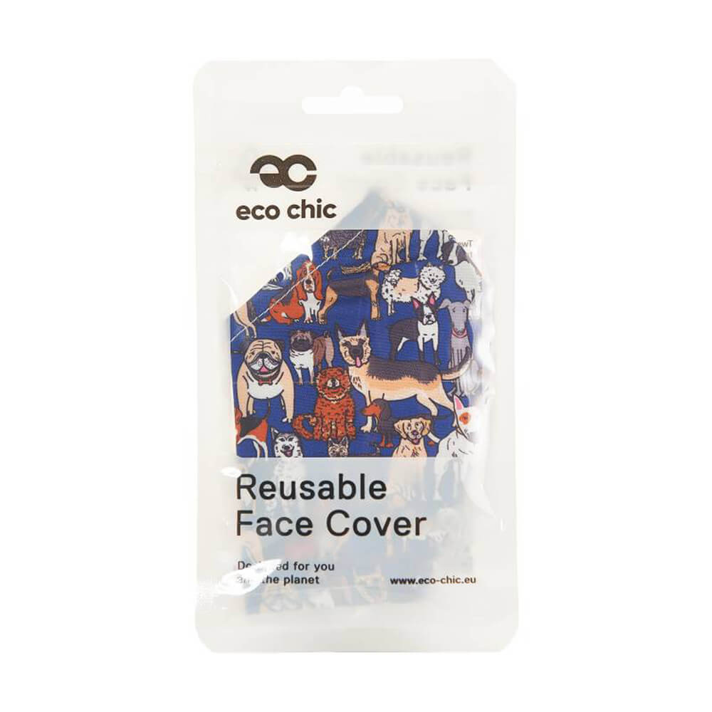 Teal Dogs Face Cover - პირბადე
