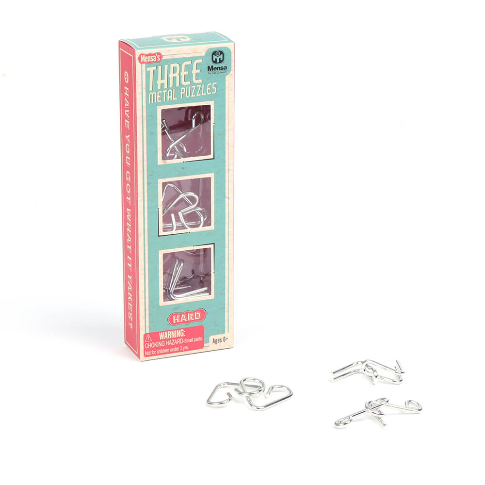 Mensa Set of 3 Hard Wire Puzzles