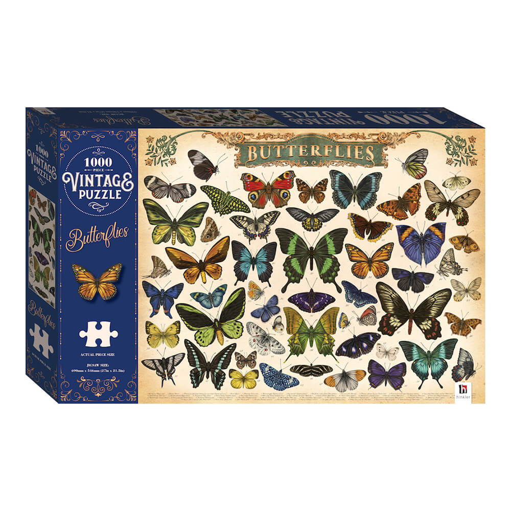 Vintage Classic Piece Jigsaw: Butterflies (1000 pieces) ფაზლი